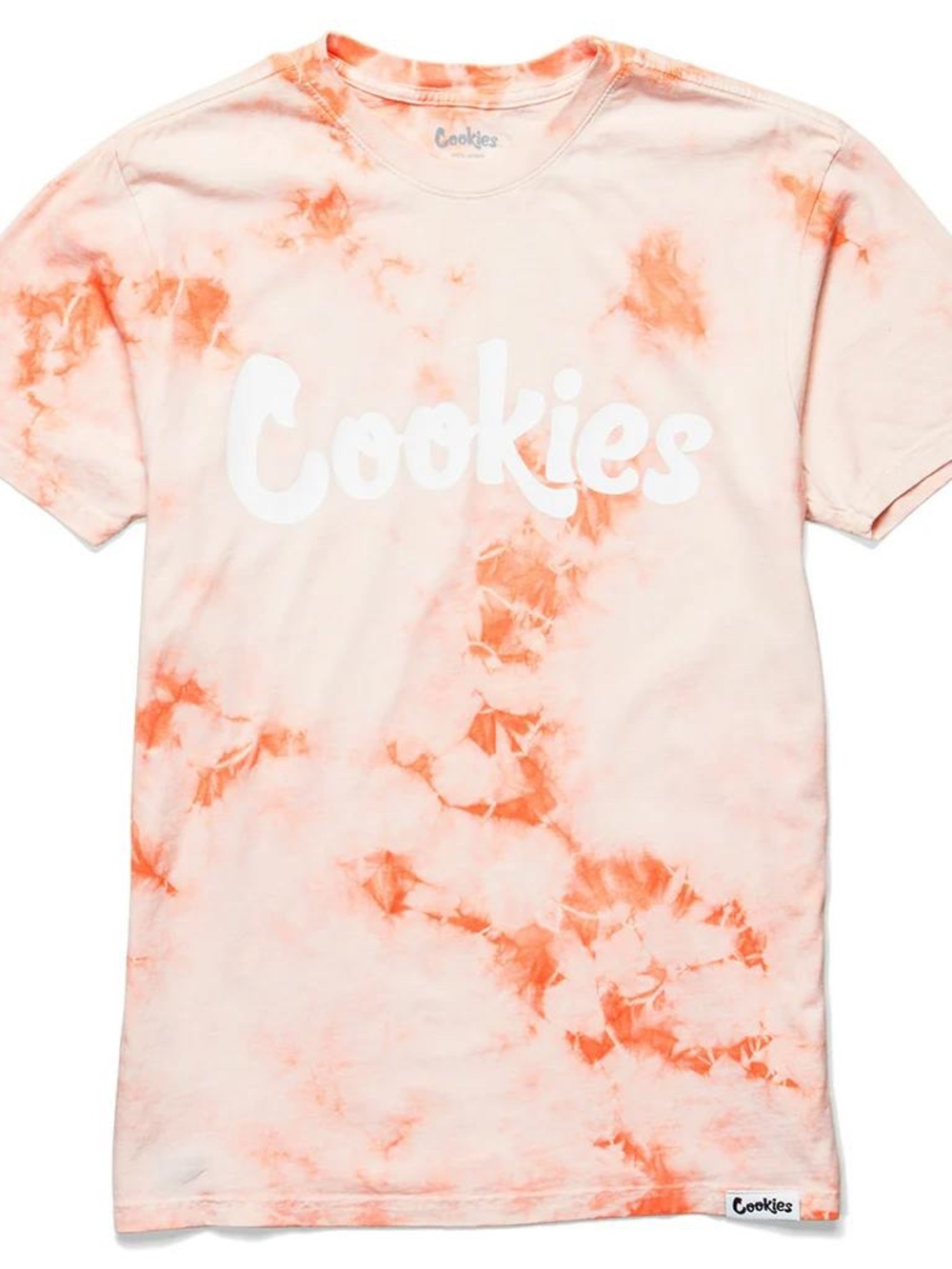 Cookies Men’s Short Sleeve Orange Tie-Dye Logo Tee